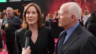 Indiana Jones and the Dial of Destiny Los Angeles Premiere - itw Kathleen Kennedy and Frank Marshall