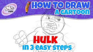 Step by step drawing lessons on a cartoon hulk you can download #stayhome and draw #withme