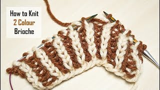 How to Knit: 2-Colour Brioche Stitch | Knitting Pattern | Cosy & Reversible | Slow Demo