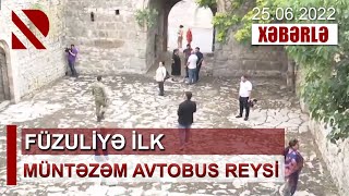 Füzuliyə ilk müntəzəm avtobus reysi - Sərnişinlər rayonun tarixi abidələrini ziyarət edirlər