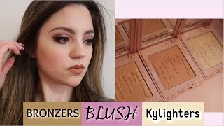KYLIE COSMETICS NEW BRONZERS, BLUSH, & KYLIGHTERS REVIEW
