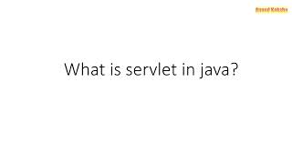 What is servlets in java 8 | Java tutorial for beginners