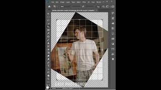 simple crop tool tip to fix tilted images in photoshop #short