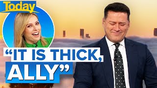 Karl teases Ally’s weather mistake live on-air | Today Show Australia
