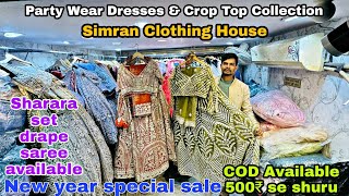 Simran Clothing House Party Wear Crop Top Dresses Sharara set \u0026 Many More😱