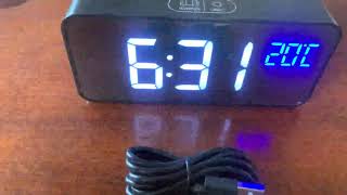 LATEC Alarm Clocks, Large LED Digital Alarm Clock with Temperature Review, Great digital display whi