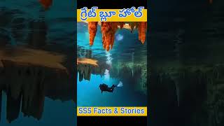 ది గ్రేట్ బ్లూ హోల్ 🔵🕳️ | SSS Facts \u0026 Stories| #facts #thegreatbluehole #interstingfactsintelugu