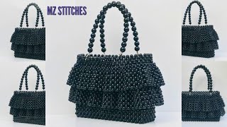 QUICK and EASY way to make a CUTE BEADED BAG//DIY TUTORIAL //DIY Beaded Bag