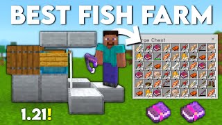 BEST AUTOMATIC FISH FARM TUTORIAL In Minecraft Bedrock 1.21!