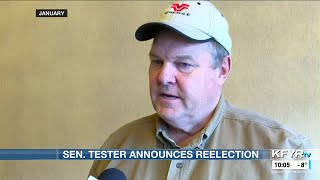 Montana Senator Tester announces re-election bid