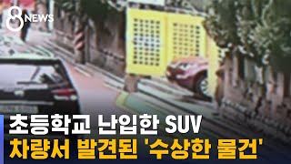 SUV 몰고 초등학교 난입…차량 안서 '마약류' 발견 / SBS