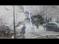 Crazy Wind destroys everything in Milan! Storm broke trees and destroyed buildings in Italy