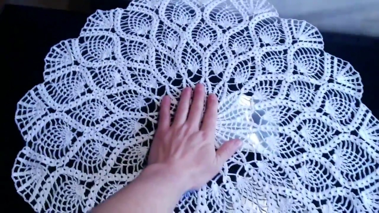 Crochet Pineapple Doily, Crochet Pineapple Tablecloth - Part 1/6 - YouTube