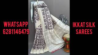 Pochampally Handloom Ikkat pattu sarees 💥 WhatsApp 6281146479