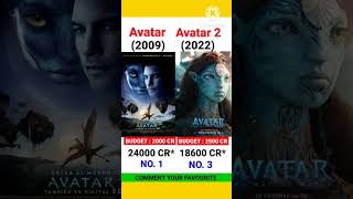 Avatar 🆚 Avatar 2 movie comparison| box office collection #shorts