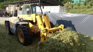 MAIS SILAGE 2K19 🌽 [PARTE 2] COMPATTAMENTO SILATO IN TRINCEA | JCB 531.70 | DEERE 50D | All.MARTIN