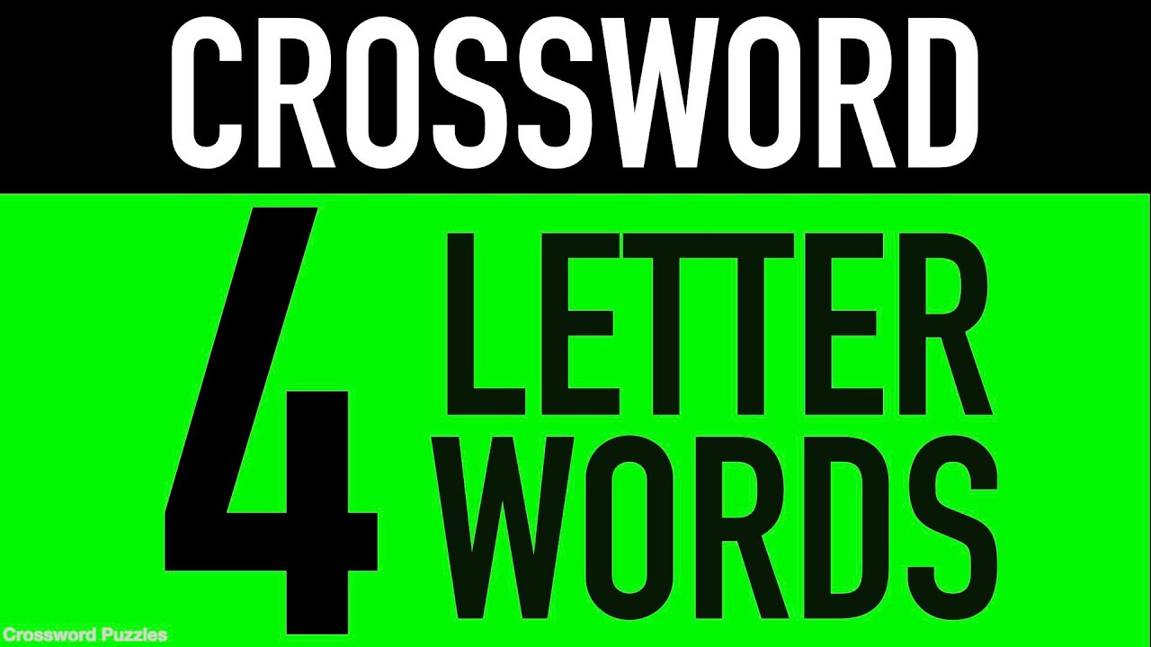 Crossword Puzzles With Answers 14 Guess The 4 Letter Words General