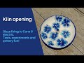 Glaze firing kiln opening