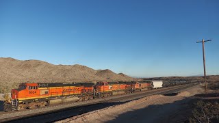 Yucca, AZ to Klinefelter, CA in 4k - January 2025 - A meet, grain, manifests, oil and intermodals