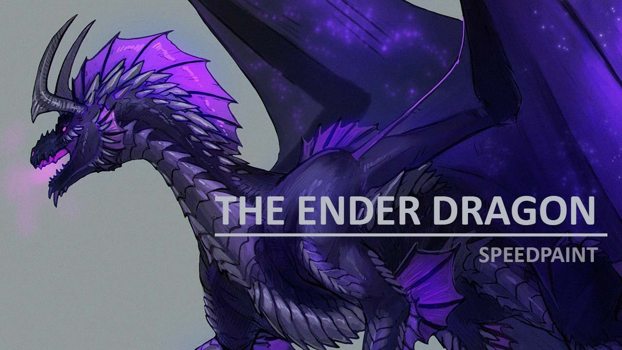 Speedpaint The Ender Dragon Commission Youtube