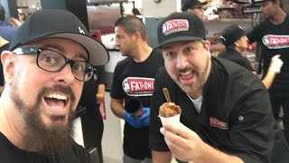 Enjoying A Fat One With Joey Fatone At Fat One's Hot Dogs \u0026 Italian Ice Grand Opening Florida Mall