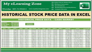 NSE Historical Stock Price Data in Excel