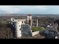 Zamek Tenczyn w Rudnie , Jura krakowsko-częstochowska, szlak orlich gniazd, 4K , DJI mini 2