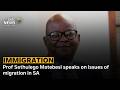 Prof Sethulego Matebesi speaks on issues of migration in SA