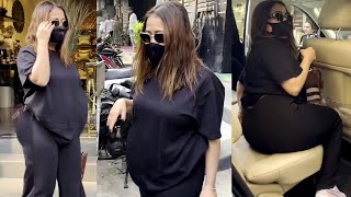 Pregnant Neha Kakkar seen with Clearly Visible Baby Bump in Loose Black Outfit
