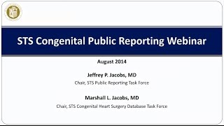 Congenital Public Reporting Webinar - August 2014