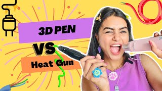 3D Pen vs Heat Gun 😱 #crafteraditi #diy #3Dpen #heatGun #shorts #youtubepartner @CrafterAditi