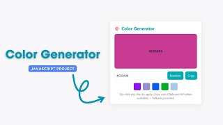 Random Color Generator with Copy Feature | HTML CSS JavaScript