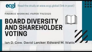 Board Diversity and Shareholder Voting