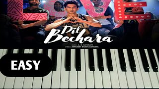 Dil Bechara Title Track Piano Tutorial | Sushant Singh Rajput | A.R. Rahman | ANSH SHARMA