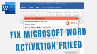 How to Fix Product Activation Failed in Microsoft Word I 2024 Tutorial