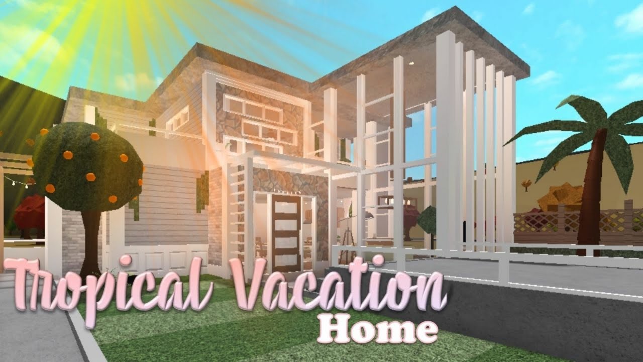 Bloxburg: Tropical Vacation Home - SpeedBuild - YouTube