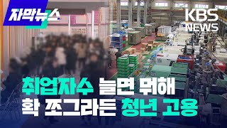 [자막뉴스] 취업자수 늘면 뭐해…확 쪼그라든 청년 고용 / KBS 2023.03.18.