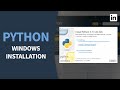 Python Tutorial - WINDOWS installation walkthrough