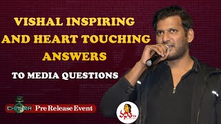 Vishal Inspiring And Heart Touching Answers To Media Questions | Chakra Pre Release Event |VanithaTV