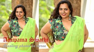 Sexy Anupama Swathi sizzling photos in saree
