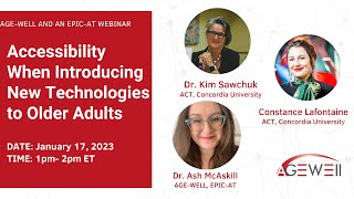 Accessibility when Introducing New Technologies to Older Adults