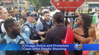 Police, Protesters Clash In Chicago Following Fatal Shooting Of Black Man