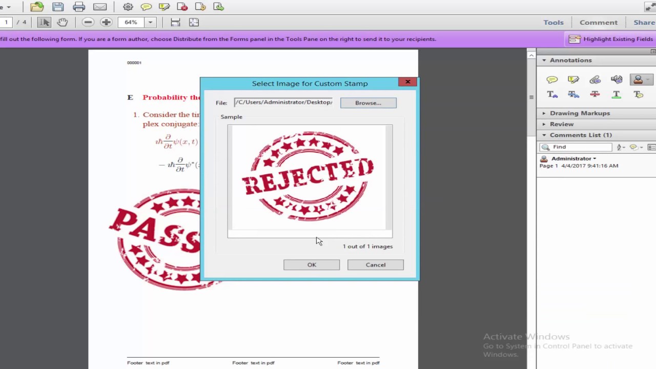 How To Make Stamp In Pdf By Using Adobe Acrobat Pro - YouTube