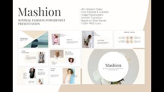 Mashion Minimal Fashion Presentation Template for PowerPoint & Google Slides
