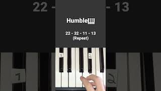Humble (Kendrick Lamar) - Piano Tutorial (easy) #shorts #short #tutorial #music #rap #fyp #trending