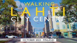 Lahti Walk: City Centre, October 2023, Finland [4K] #slowtv