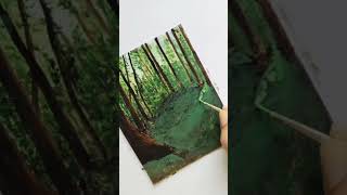 Forest Painting #shorts #art #painting #satisfying