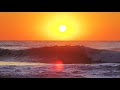 4k sunrise on the beach relaxing ocean waves sounds and seagulls no music