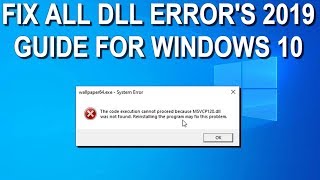 Fix All DLL Errors in Windows 10 with Visual C++ All in One Installer 2019 Guide