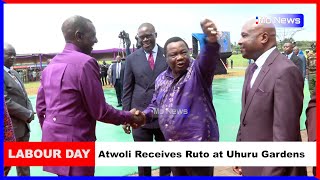 How Atwoli Received Ruto at Uhuru Gardens for Labour Day Celebrations